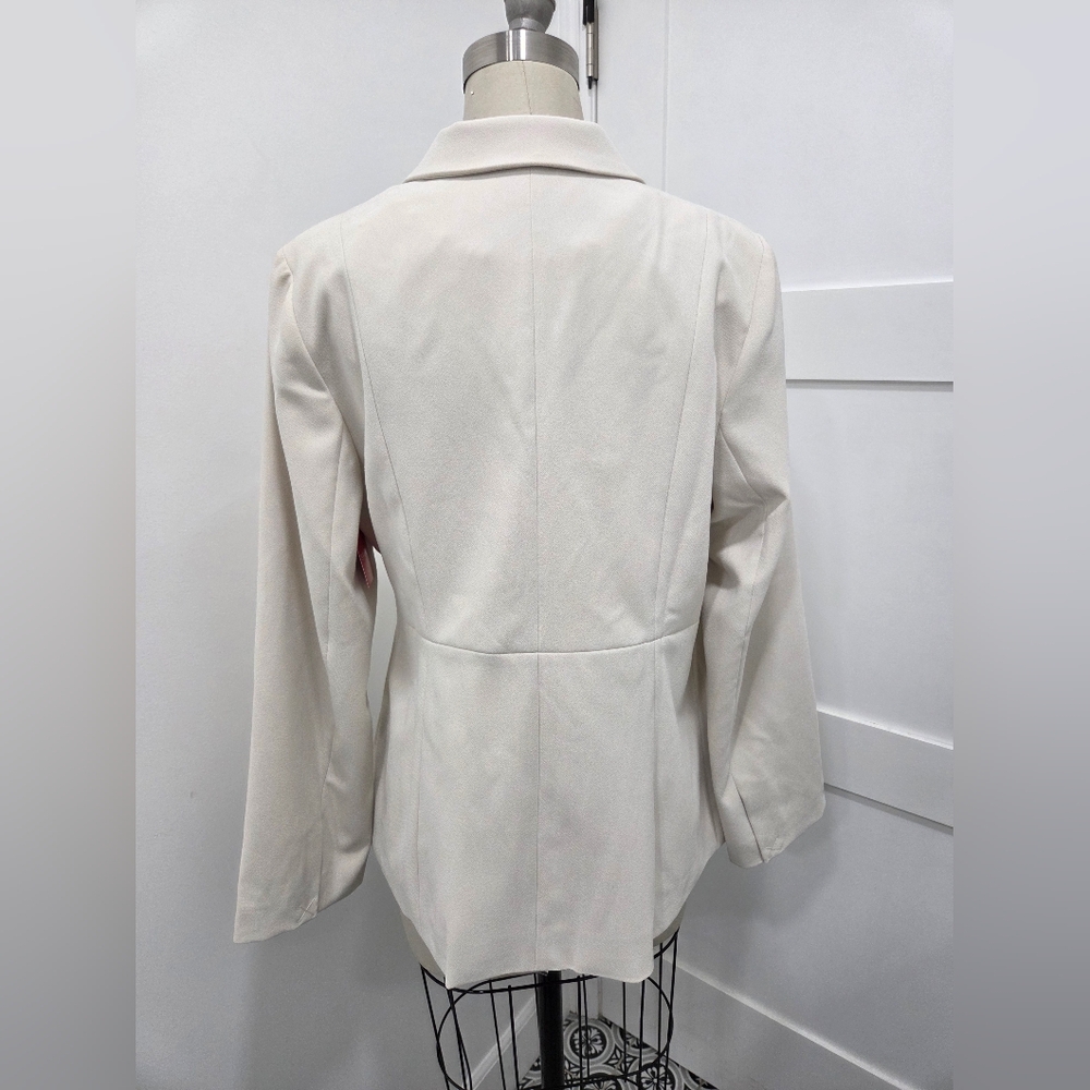 Spanx Opacity Crepe Wrap Blazer In Parchment Womens Size XL Minimalist - Picture 4 of 12